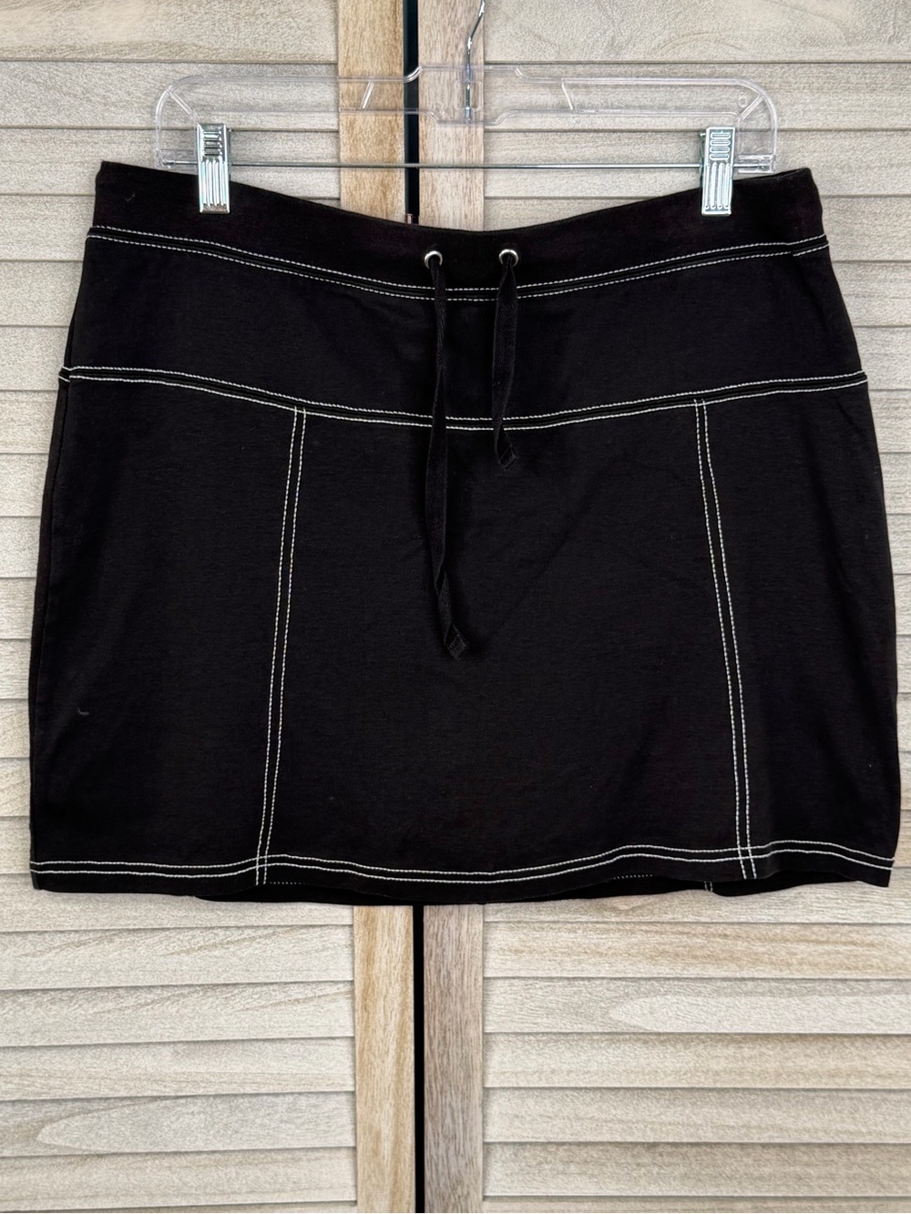 ANNE KLEIN SPORT Women's Vintage 90's-Y2K Black & White Activewear Mini Skort-L